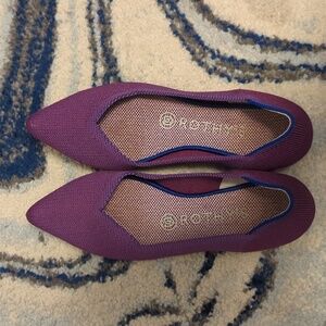 Rothy's Purple Flats with Blue Trim